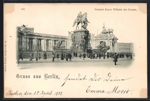 AK Berlin, Denkmal Kaiser Wilhelm des Grossen