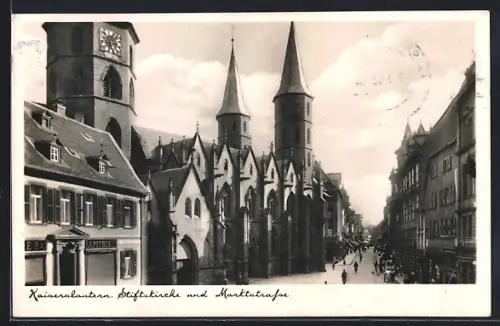 AK Kaiserslautern, Stiftskirche und Marktstrasse