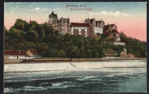 AK Bernburg a. S., Blick auf Schloss