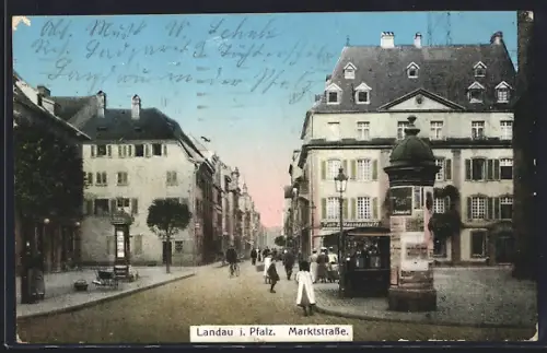 AK Landau i. Pfalz, Marktstrasse