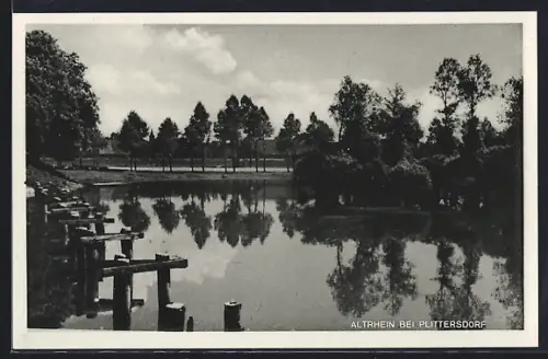 AK Plittersdorf / Altrhein, Idyll am Wasser