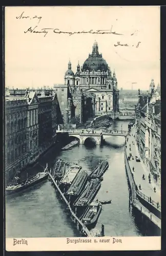 AK Berlin, Burgstrasse, neuer Dom