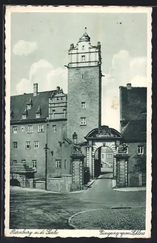 AK Bernburg a. d. Saale, Eingang zum Schloss