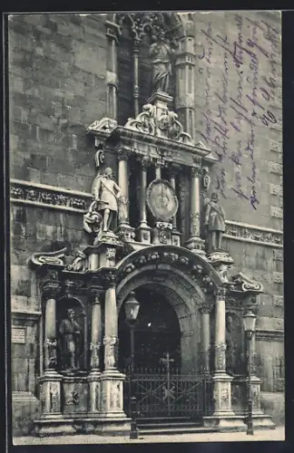 AK Wolfenbüttel, Portal der Hauptkirche