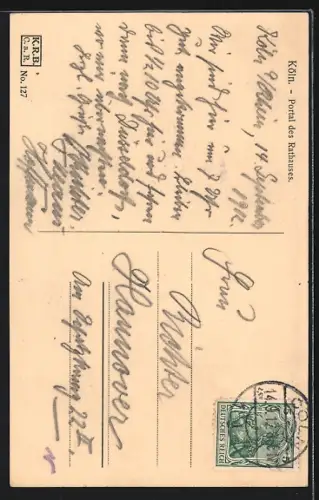 AK Köln, Portal des Rathauses