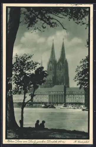AK Köln, Dom vom Deutz gesehen