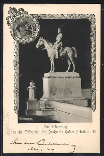 AK Berlin-Charlottenburg, Denkmal Kaiser Friedrich III., Enthüllung 1907