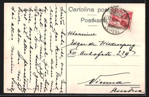 AK Lugano-Paradiso, Totalansicht mit See und Bergpanorama