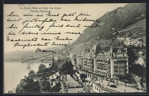 AK Territet-Montreux, Le Grand Hotel et Hotel des Alpes