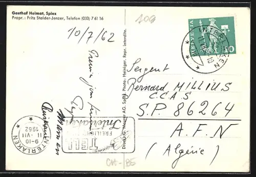 AK Spiez, Gasthof Heimat