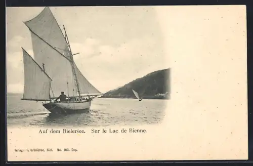 AK Bielersee, Seepartie mit Segelboot
