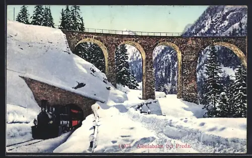 AK Preda, Albulabahn im Schnee