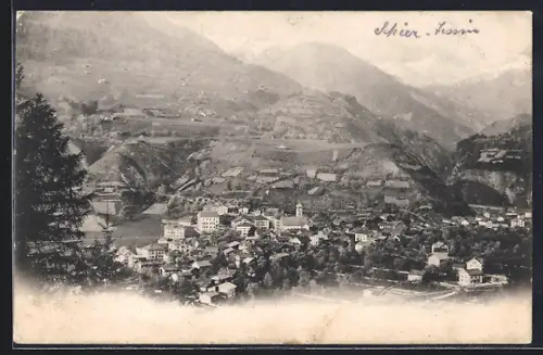AK Schiers, Teilansicht mit Bergen