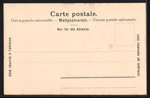 AK Blausee an der Gemmiroute, Ortspartie mit Bäumen