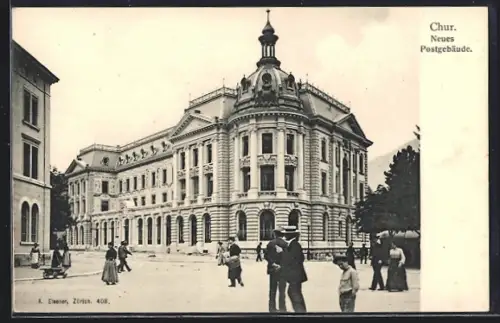 AK Chur, Partie am neuen Postgebäude