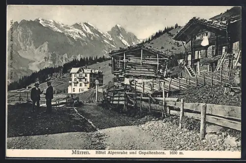 AK Mürren, Hôtel Alpenruhe und Gspaltenhorn