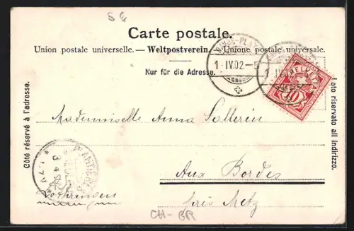 AK Davos-Frauenkirch, Kirche im Schnee