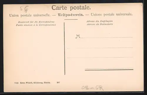 AK Filisur /Albulabahn, Blick auf den Ort