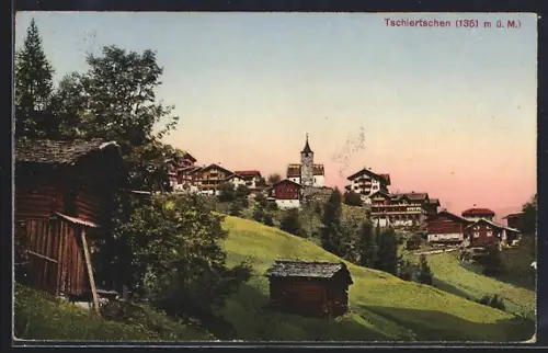 AK Tschiertschen, Blick auf den Ort