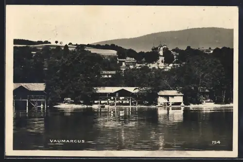 AK Vaumarcus, Ortsansicht vom Wasser aus