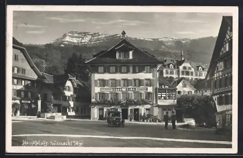 AK Küssnacht a. Rigi, Hotel Adler am Hauptplatz