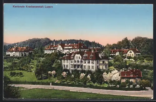 AK Luzern, Gesamtansicht der Kantonalen Krankenanstalt