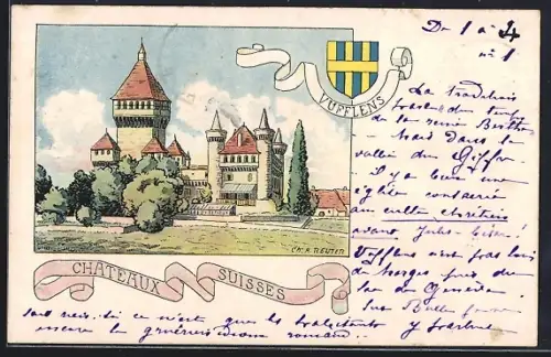 Künstler-AK Vufflens, Le Château