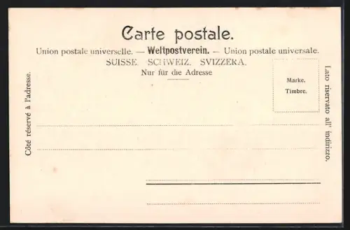 AK Chur, Häuser und Passanten in der Oberstrasse