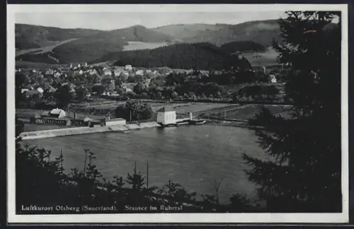 AK Olsberg /Sauerland, Stausee im Ruhrtal