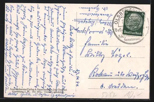 AK Olsberg /Sauerland, Stausee im Ruhrtal