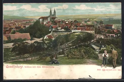 AK Quedlinburg, Schloss mit dem Münzenberg