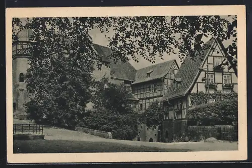 AK Quedlinburg, Schlosshof mit Domkrug