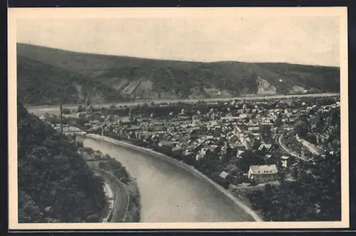 AK Niederlahnstein, Blick auf Stadt und Lahn