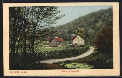 AK Burgholz / Elberfeld, Bergisch Land, Partie im Tal