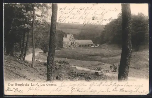 AK Gelpetal /Bergisches Land, Waldlandschaft mit Gasthaus