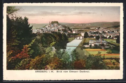 AK Arnsberg i. W., Blick vom Ehmsen-Denkmal
