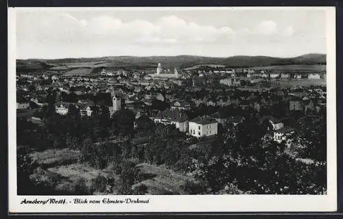 AK Arnsberg /Westf., Blick vom Ehmsen-Denkmal