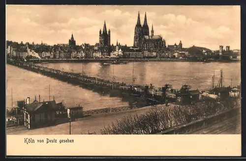AK Köln a. Rh., Teilansicht von Deutz gesehen