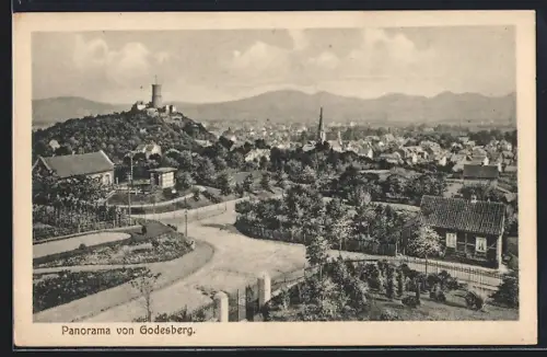 AK Godesberg, Panorama mit Ruine