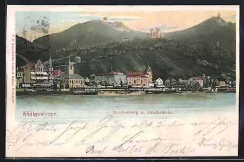 AK Königswinter, Drachenburg und Drachenfels