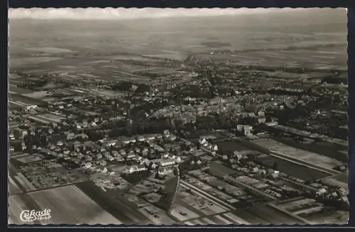 AK Stadthagen, Teilansicht, Fliegeraufnahme