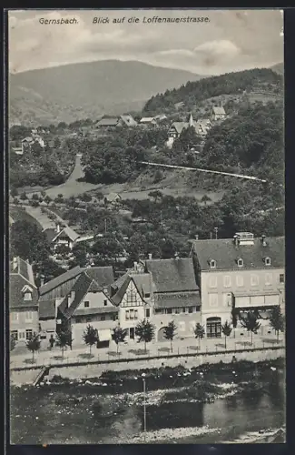 AK Gernsbach, Blick auf die Loffenauerstrasse