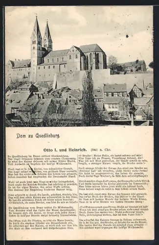 AK Quedlinburg, Dom, Otto I. und Heinrich