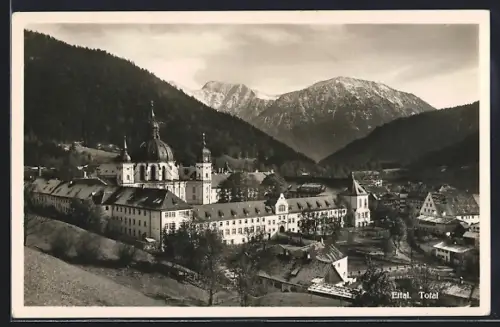 AK Ettal, Totalansicht mit Kloster