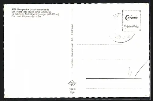 AK Hoppecke /Hochsauerland, Kirche, Strassenpartie, Ortspartie