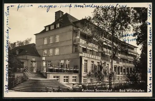 AK Bad Wörishofen, Partie am Kurhaus Sonnenhof