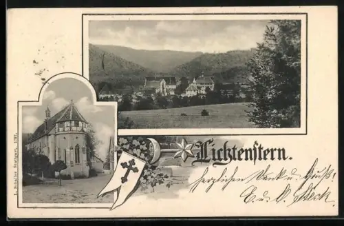AK Lichtenstern, Kirche, Panorama