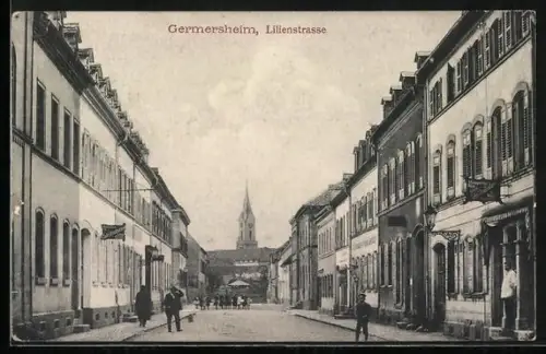 AK Germersheim, Ansicht der Lilienstrasse
