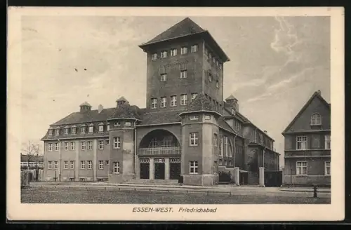 AK Essen-West, Gesamtansicht vom Friedrichsbad