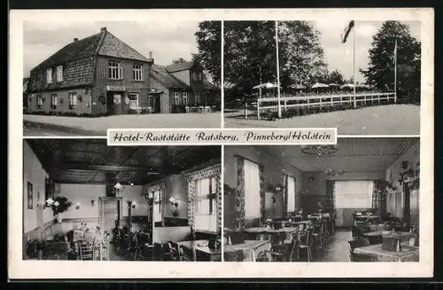 AK Pinneberg / Holst., Gasthaus Ratsberg, Innenansicht